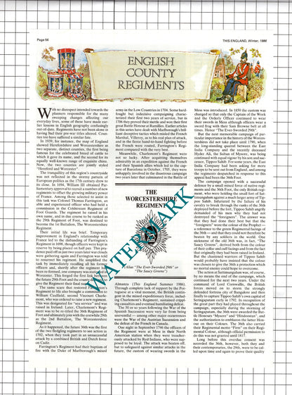 The Worcestershire Regiment - 1986 Article