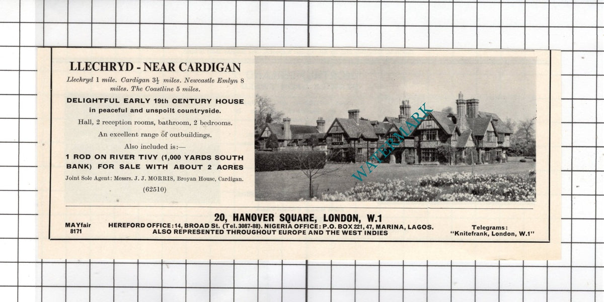Llechryd Wales / Berwick On Tweed Northumberland - 1967  House Advert