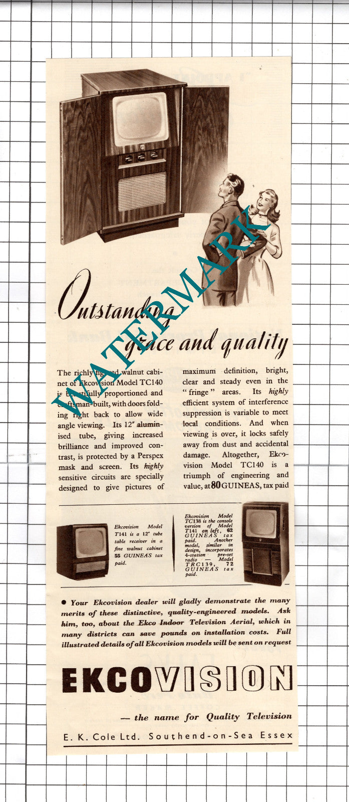 Ekcovision Television Advert - 1950 Cutting