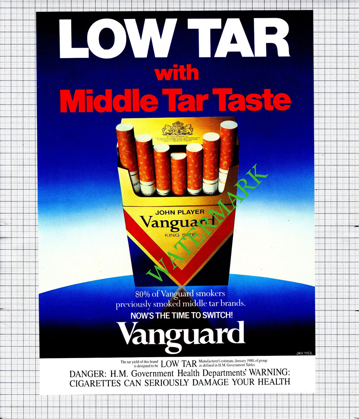 John Player Vanguard Cigarettes Advert  - 1981 Cutting