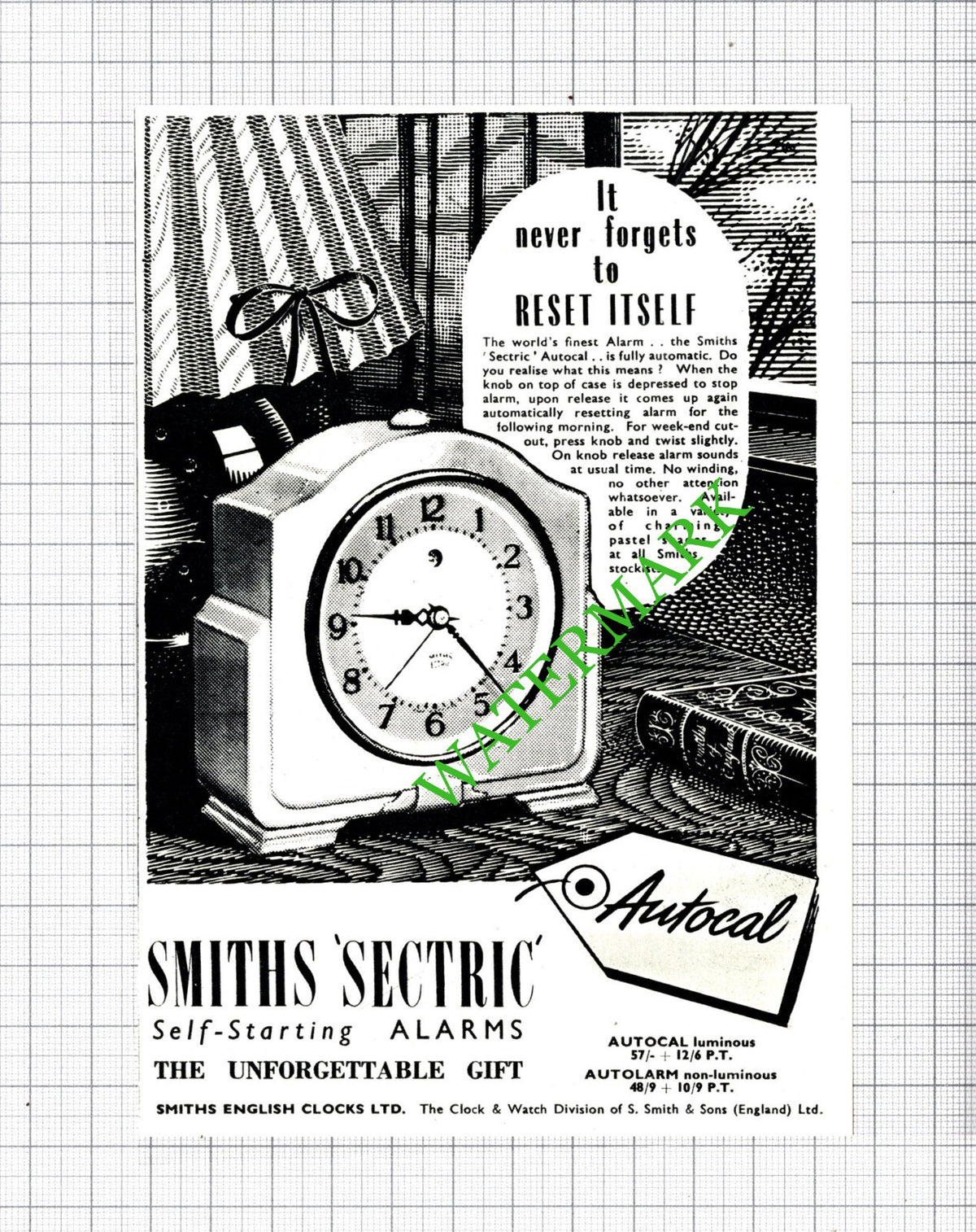 Smiths English Clocks Ltd Smiths Sectric Advert - 1949 Small Cutting