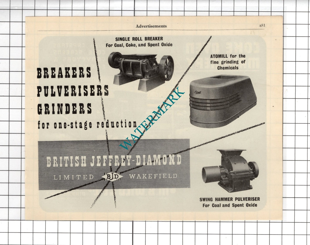 British Jeffrey-Diamond Wakefield / M B Wild & Co Ltd Birmingham -  1951 Advert