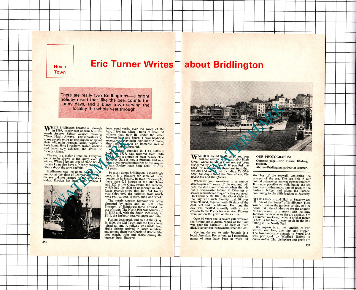 Bridlington Yorkshire  - 1976 Article