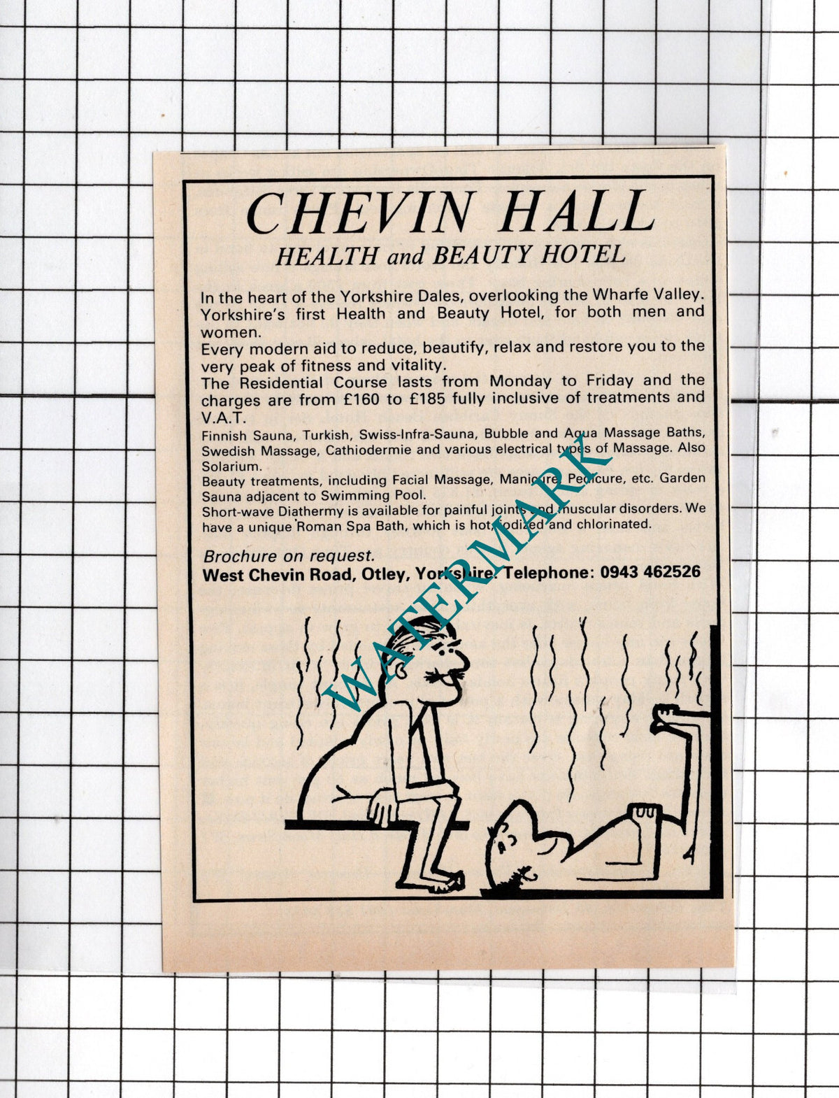 Chevin Hall Hotel Otley Yorkshire Small Advert - 1980 Cutting