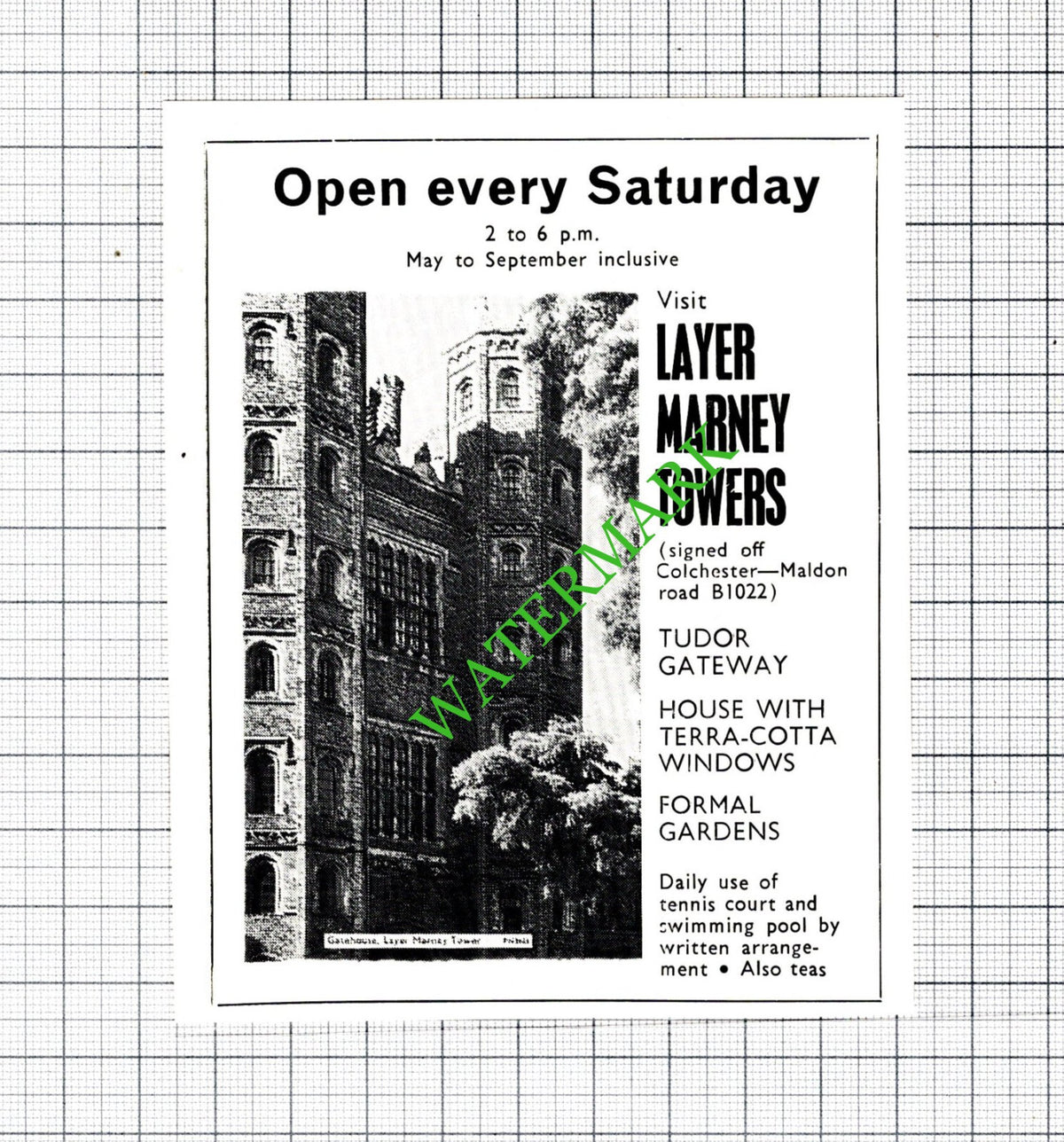 Layer Marney Small Advert - 1968 Cutting