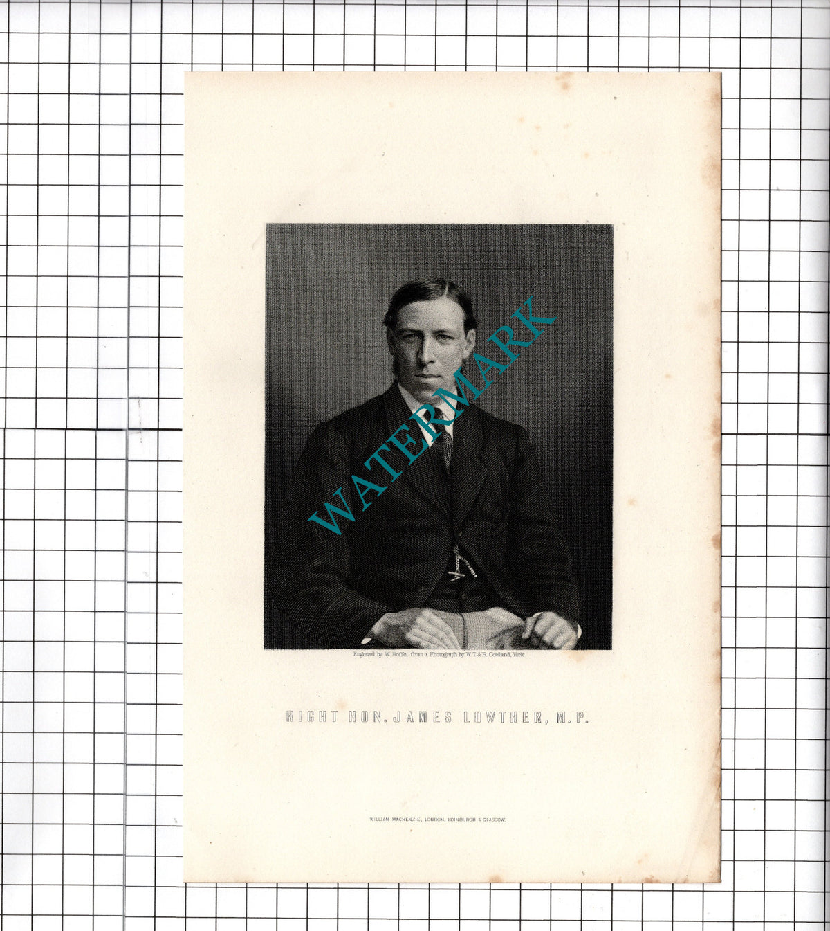 The Right Hon James Lowther MP  - c.1881 Print