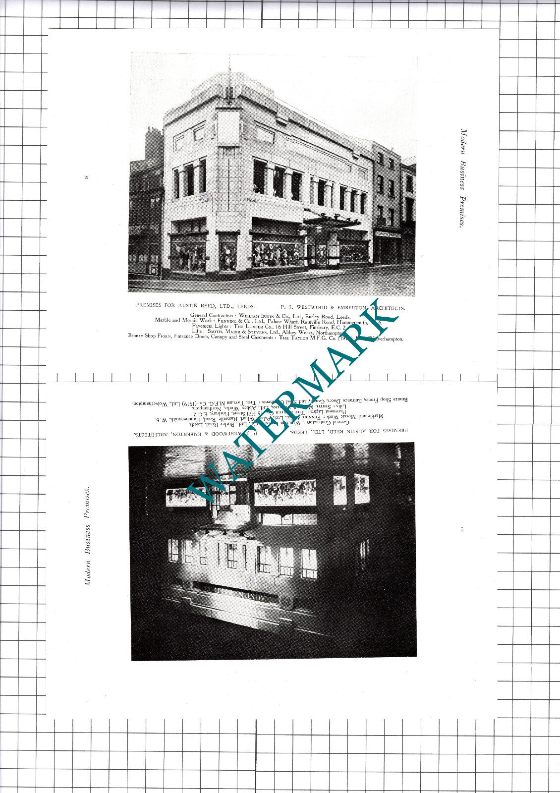 Austin Reed Ltd Leeds Westwood and Emberton Architects - 1923 Book Prints
