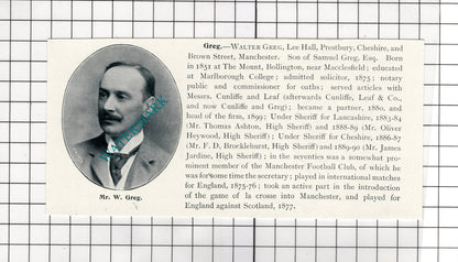Matthew Anderson Hall Ashton-on-Mersey / Walter Greg Lee Hall  - c.1900 Cutting