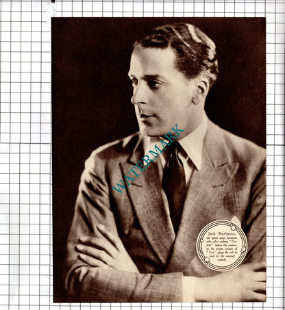 Jack Buchanan Actor / Richard Barthelmess Actor -  1929 Clipping
