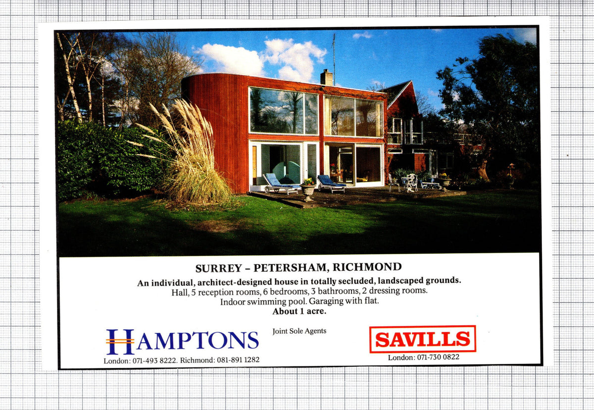 Petersham Richmond Surrey House Sale Advert -  1991 Cutting