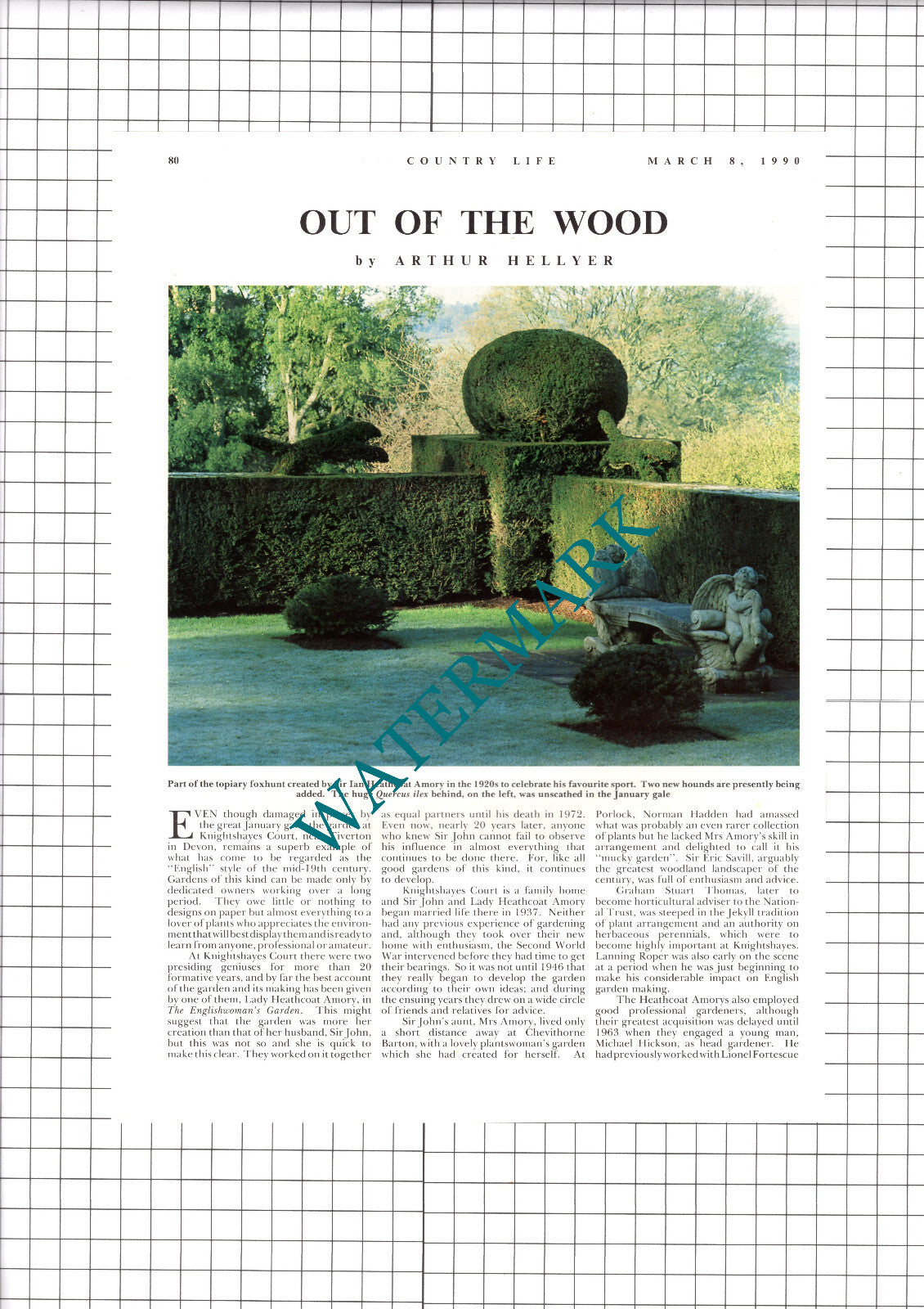 Knightshayes Court Tiverton Devon Heathcoat Amory - 1990 Article / Print