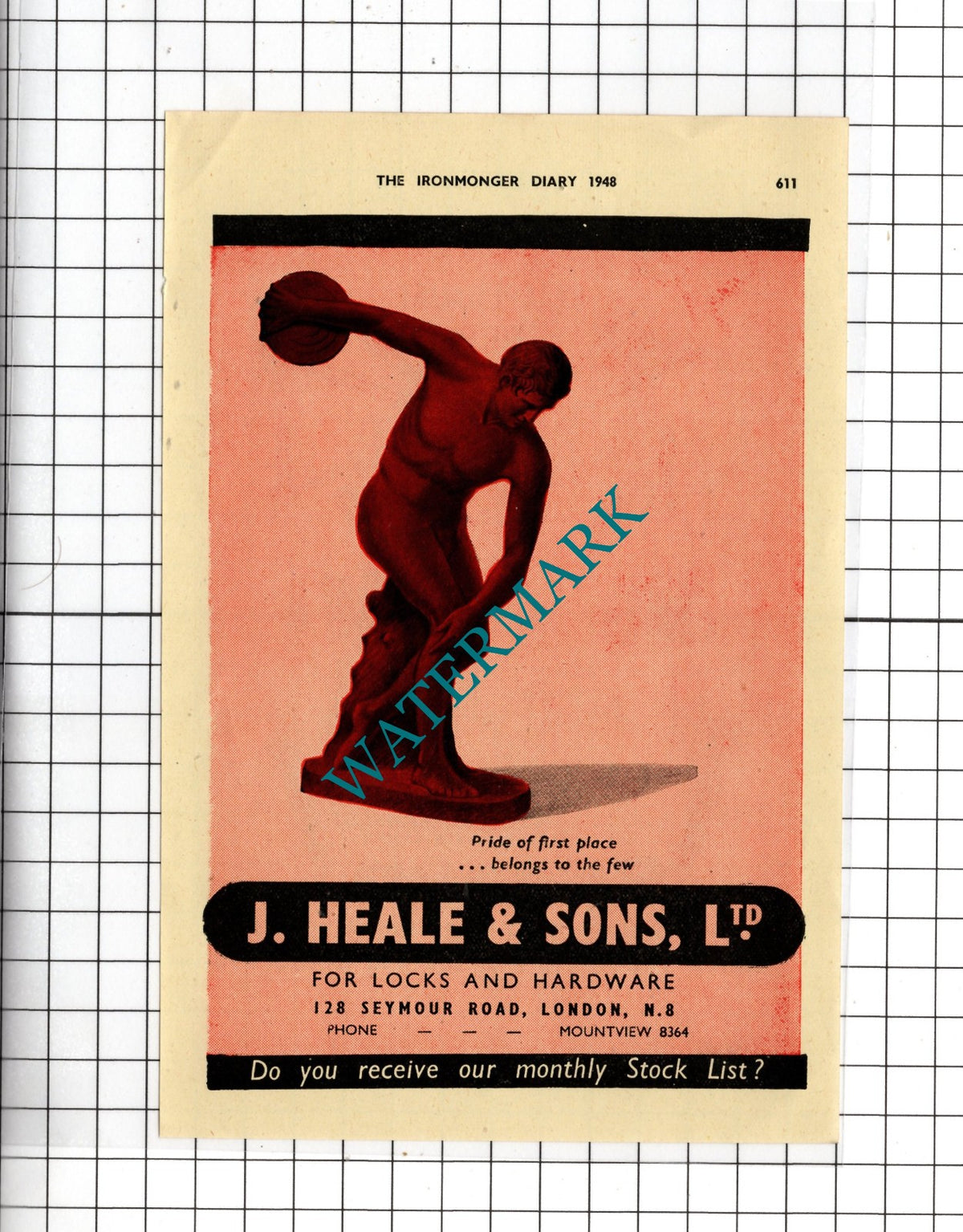 Tower Manufacturing Co Ltd Worcester / J Heale & Sons Ltd London - 1948 Advert