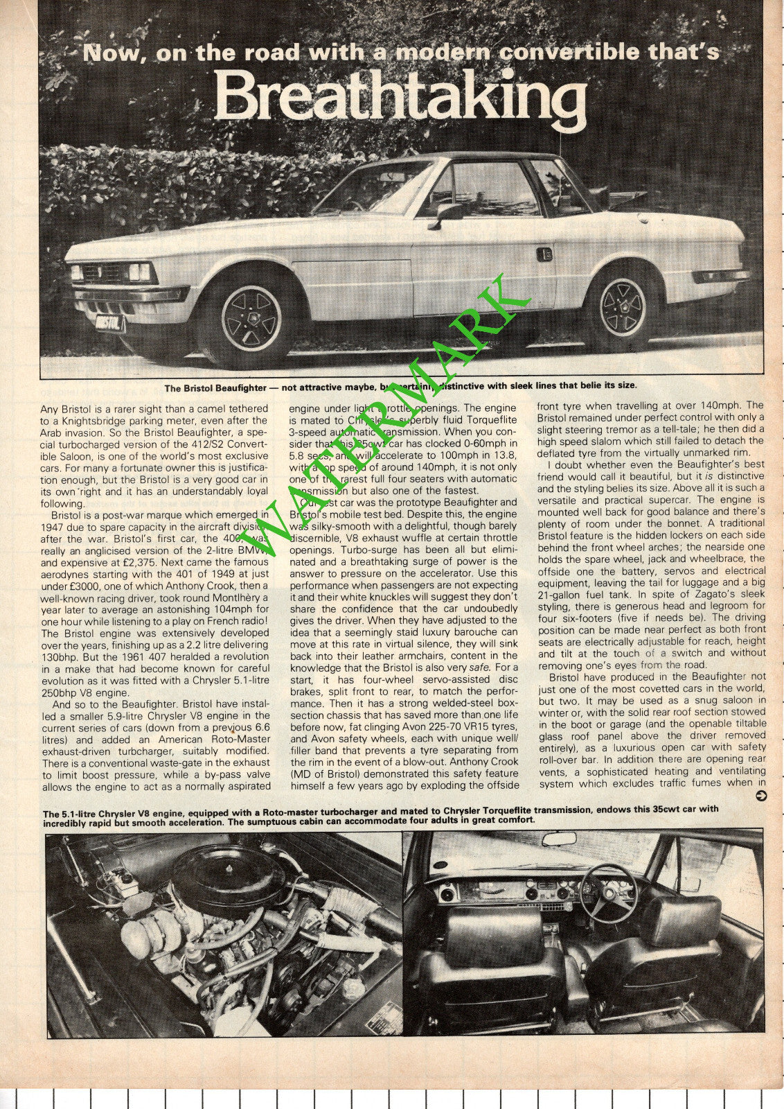 The Bristol Beaufighter Car - 1981 Article