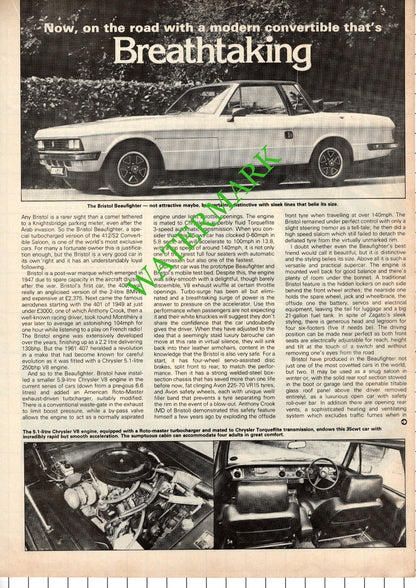 The Bristol Beaufighter Car - 1981 Article