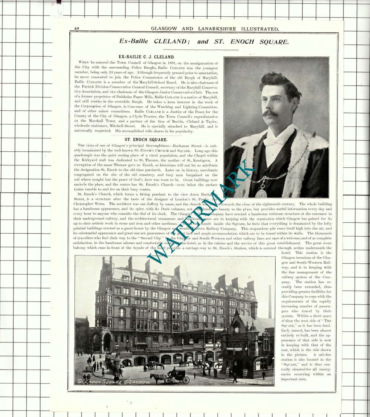 Daniel Macaulay Stevenson Glasgow /  Ex-Bailie Cleland Maryhill - 1904 Article