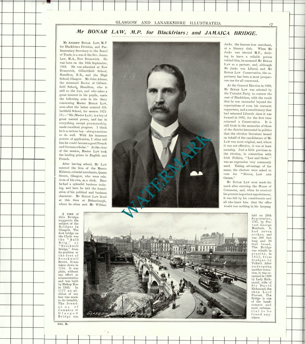 Mr Andrew Bonar Law / Mr John George Alexander Baird MP  - 1904 Article
