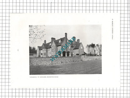 Hengrove St Leonards Wendover Bucks Morley Horder Architect -  1911 Article