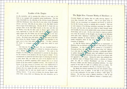 Viscount Morley Of Blackburn - c.1914 Print / Article