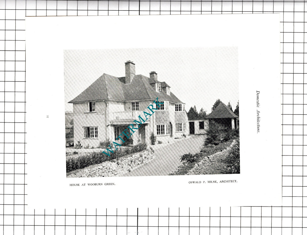 Wooburn Green Oswald P Milne Architect - c.1920s Book Prints
