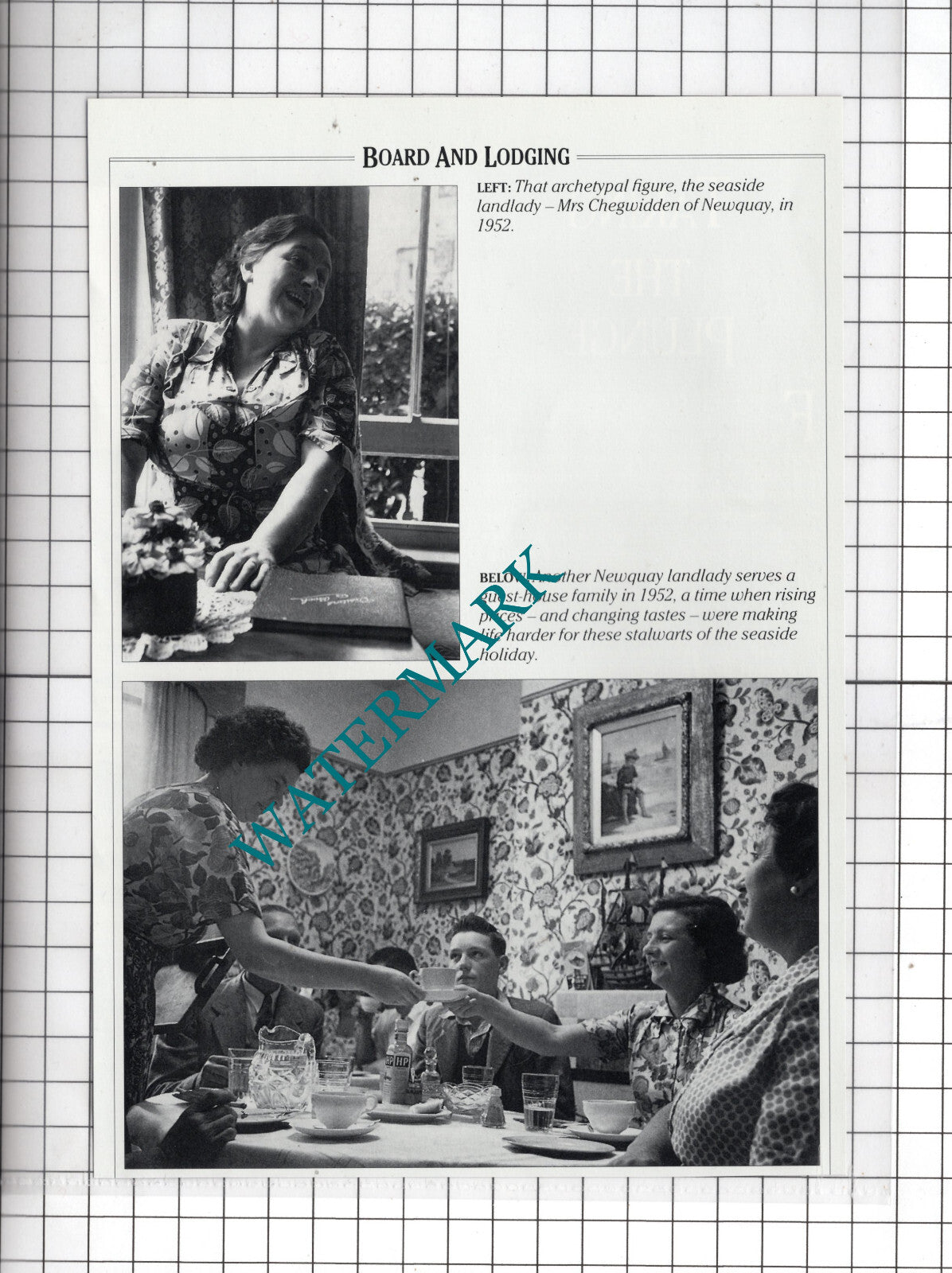 Newquay Cornwall Mrs Chegwidden Guest House Landlady  - Clipping