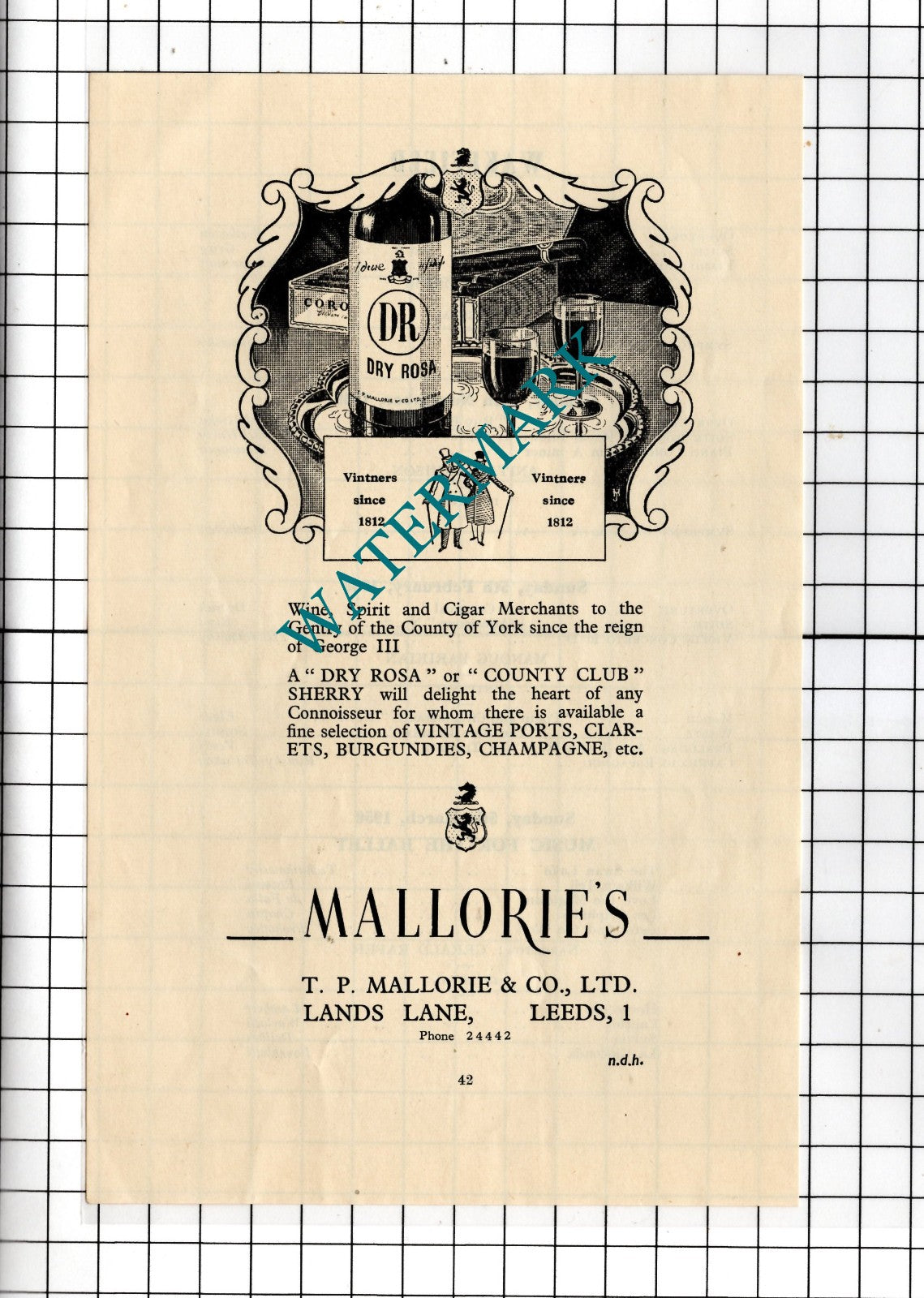 Mallorie's T P Mallorie & Co Ltd Lands Lane Leeds  - 1949  Advert