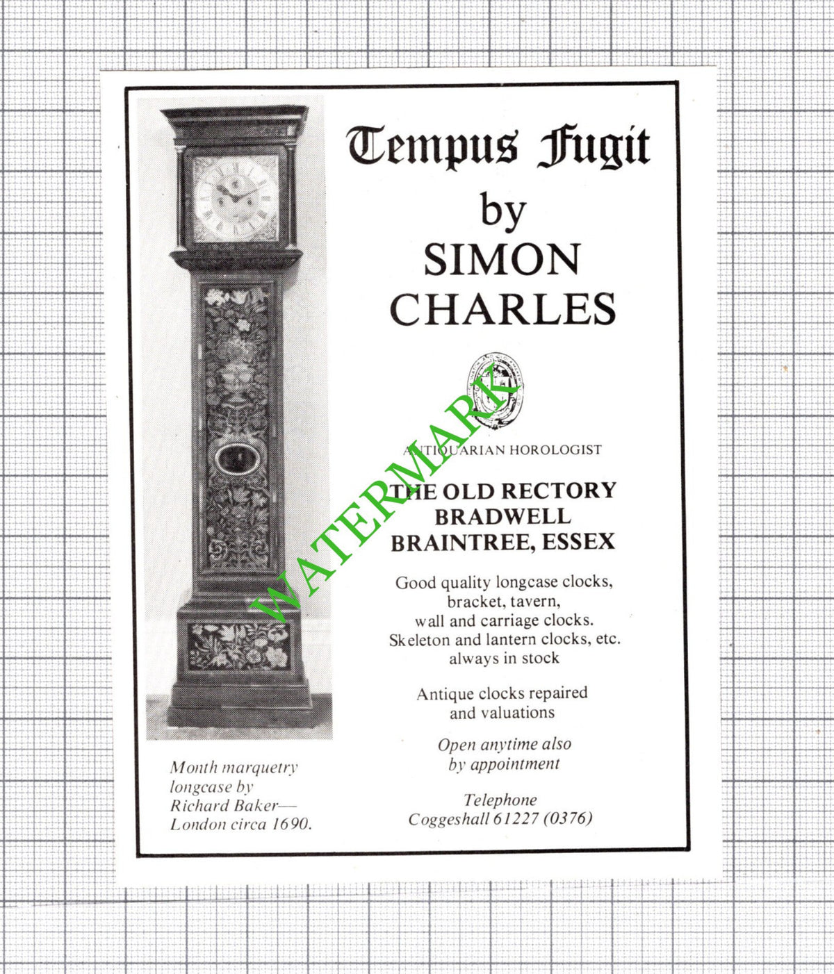 Simon Charles Bradwell Braintree Essex Small Advert - 1979 Cutting