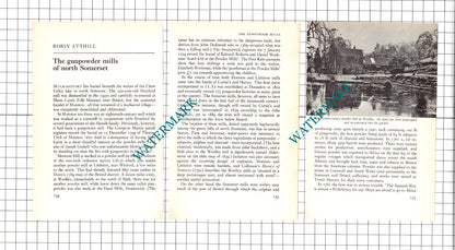 North Somerset Gunpowder Mills - 1971 Article/ Print