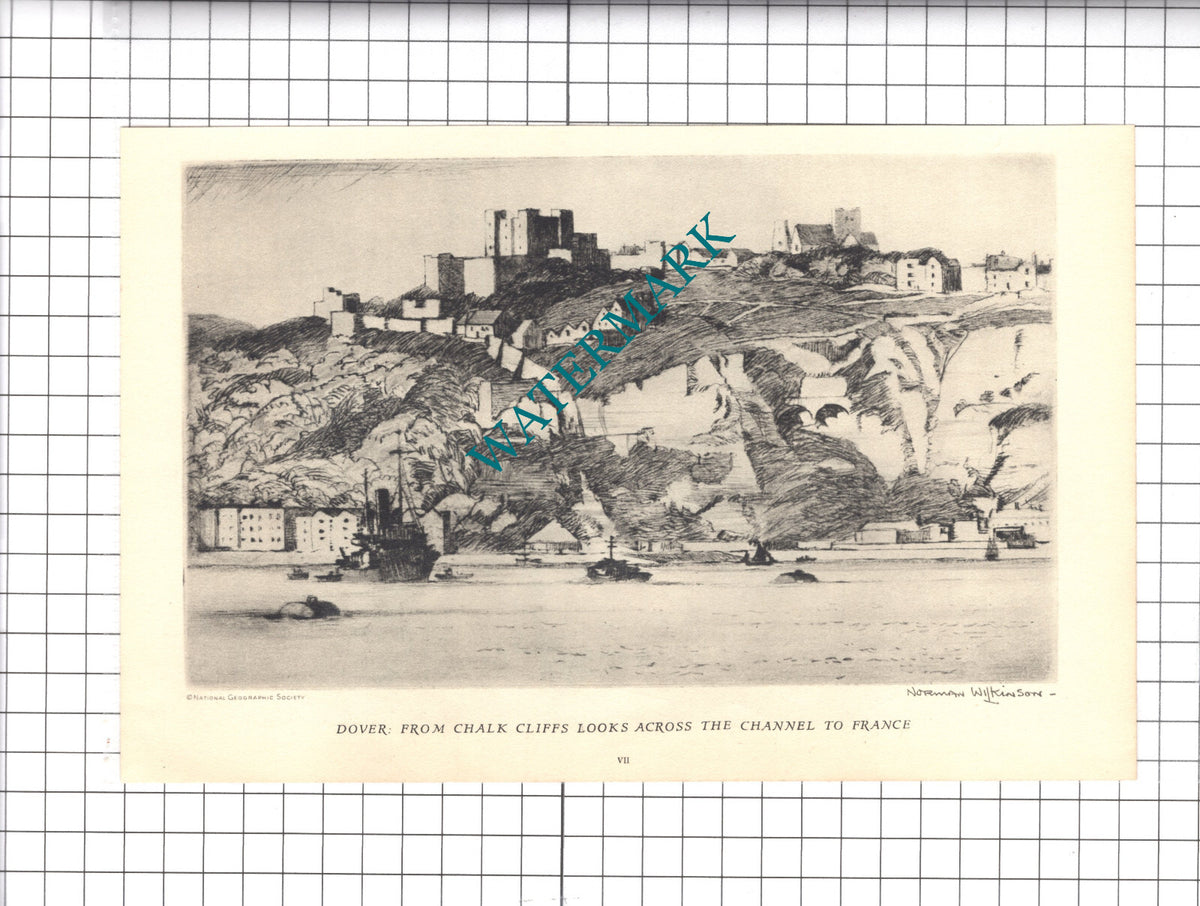 Dover Castle /  Tantallon Castle Norman Wilkinson -1947 Clipping / Print