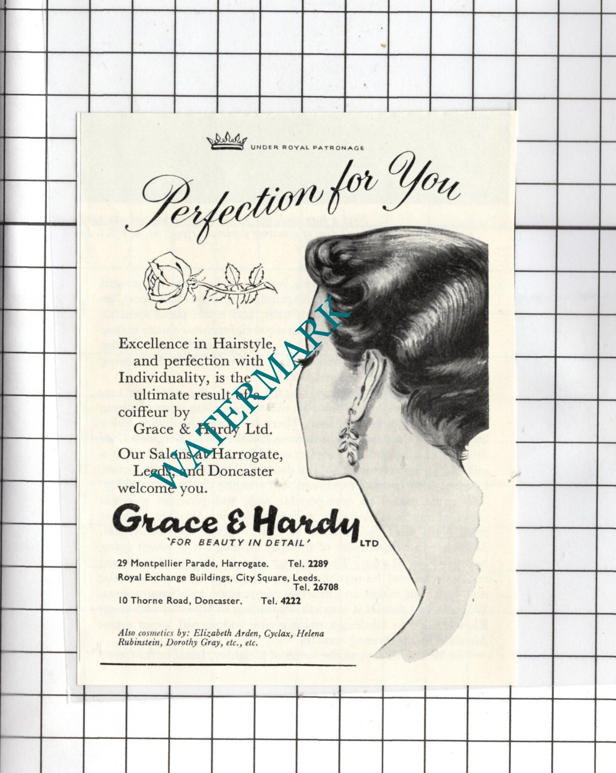 Grace & Hardy Ltd Harrogate Yorkshire -  - 1956 Small Advert