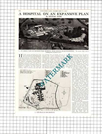 Wexham Park Hospital Slough Buckinghamshire - 1967 Article / Print