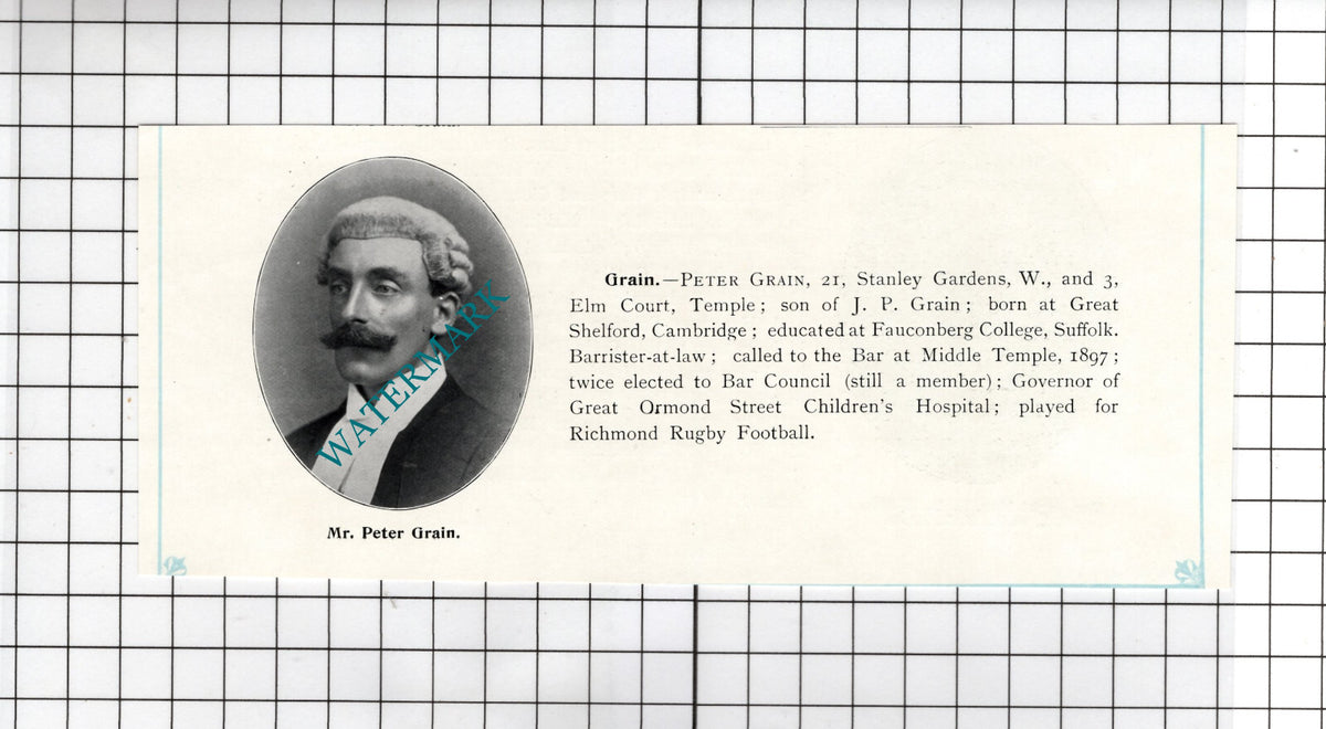 Right Hon Richard Burdon Haldane / Peter Grain Great Shelford  -  1905 Clipping