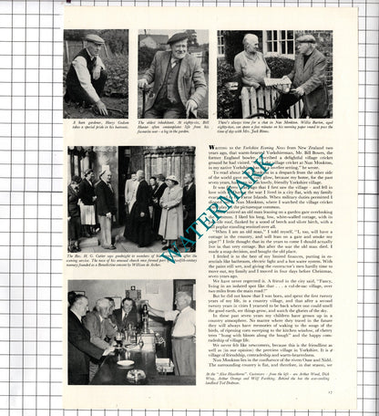 Nun Monkton Yorkshire  Willie Burton Wilf Farthing Ted Dodman - 1956 Article