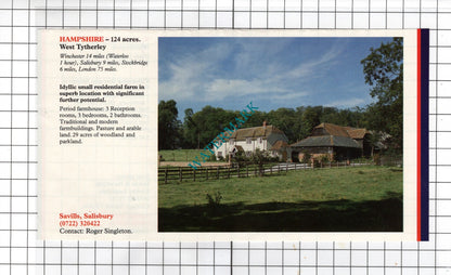 West Tytherley Hampshire / Whittington Lancashire Rectory - 1991 House Advert