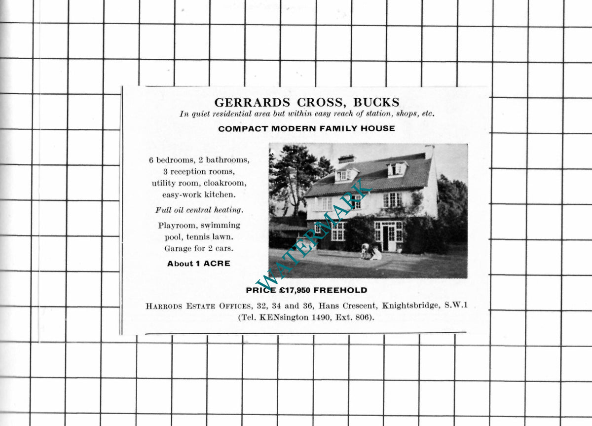 Gerrards Cross Buckinghamshire SMALL House Sale Advert - 1967 Clipping
