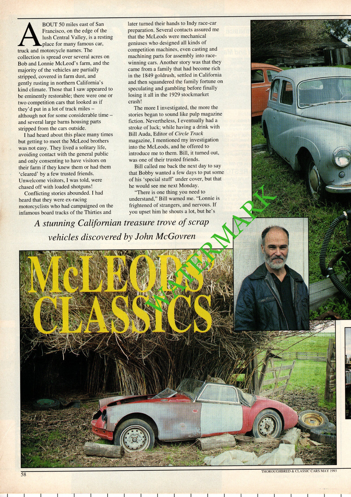 Bill Auda Bobby Lonnie McLeod San Francisco - 1993 Article