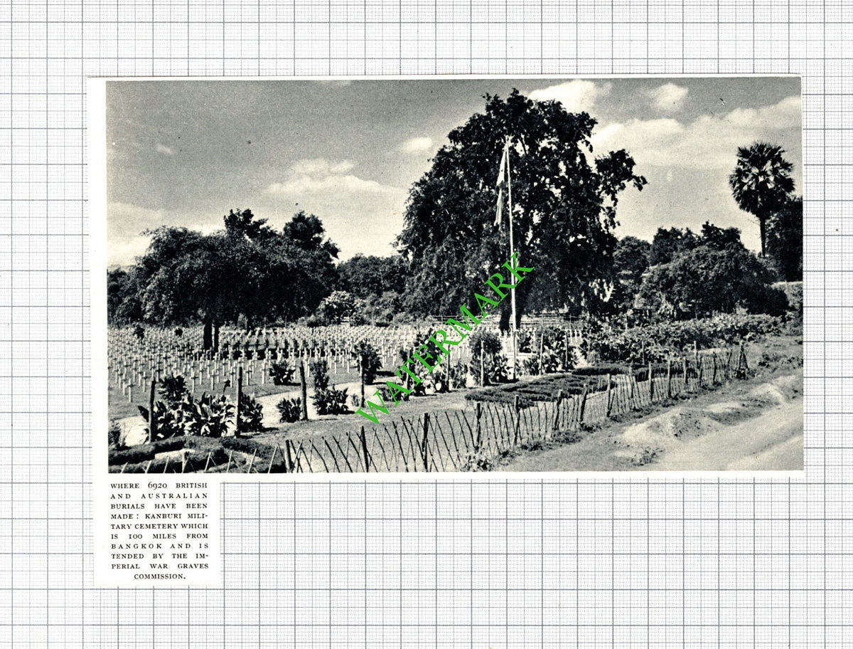 Kanburi Military Cemetery - 1949 Cutting