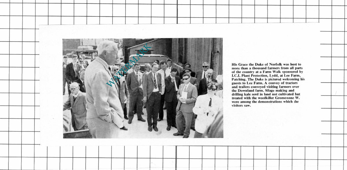 Lee Farm Patching Sussex  Duke Of Norfolk - 1967 Clipping