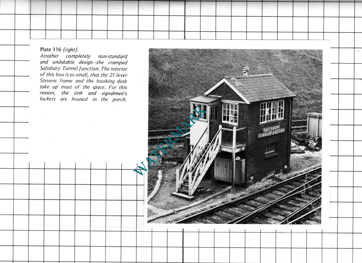 Salisbury Tunnel Junction Railway Signal Box - 1970's Clipping / Print