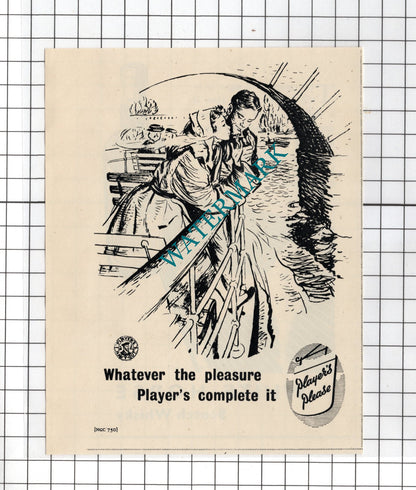 White Horse Scotch Whisky / Player's Cigarettes Advert - 1951 Small Clipping