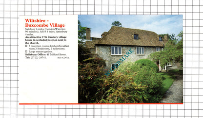 Christow Devon / Boxcombe Wiltshire House Sale Advert - c.1990 Clipping