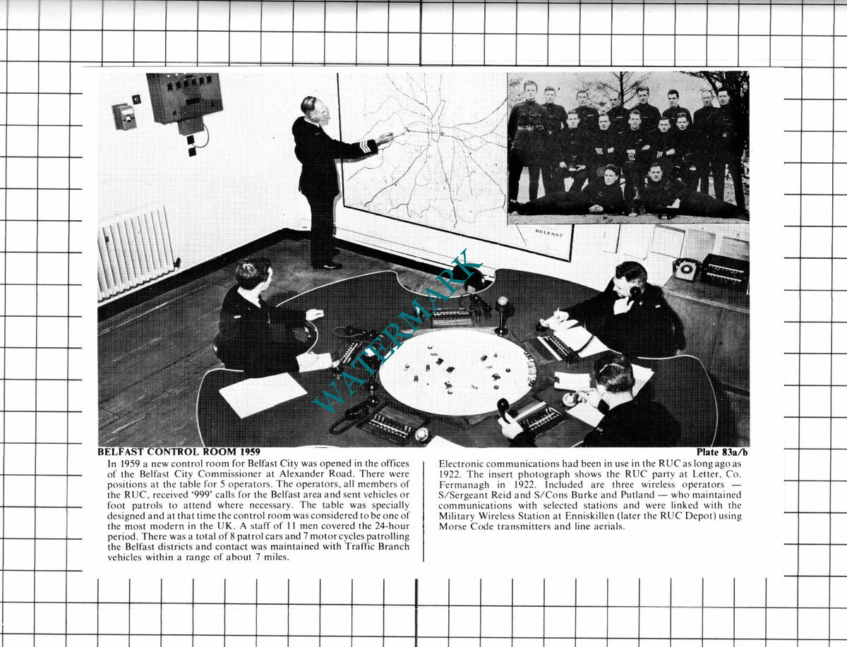 Royal Ulster Constabulary Belfast Control Burke Reid Putland - 1980s Clipping