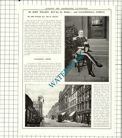Mr John Wilson MP St Rollox / Sheriff  William Guthrie - 1904 Article