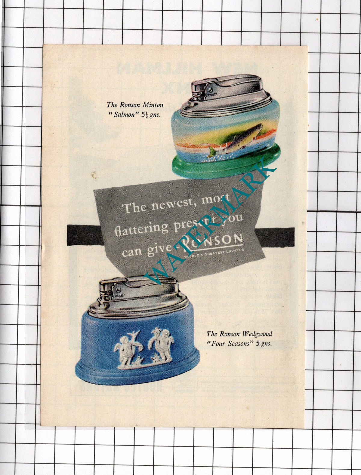 ADVERT ONLY! Ronson Lighter ADVERT - 1956 Small Clipping / Print