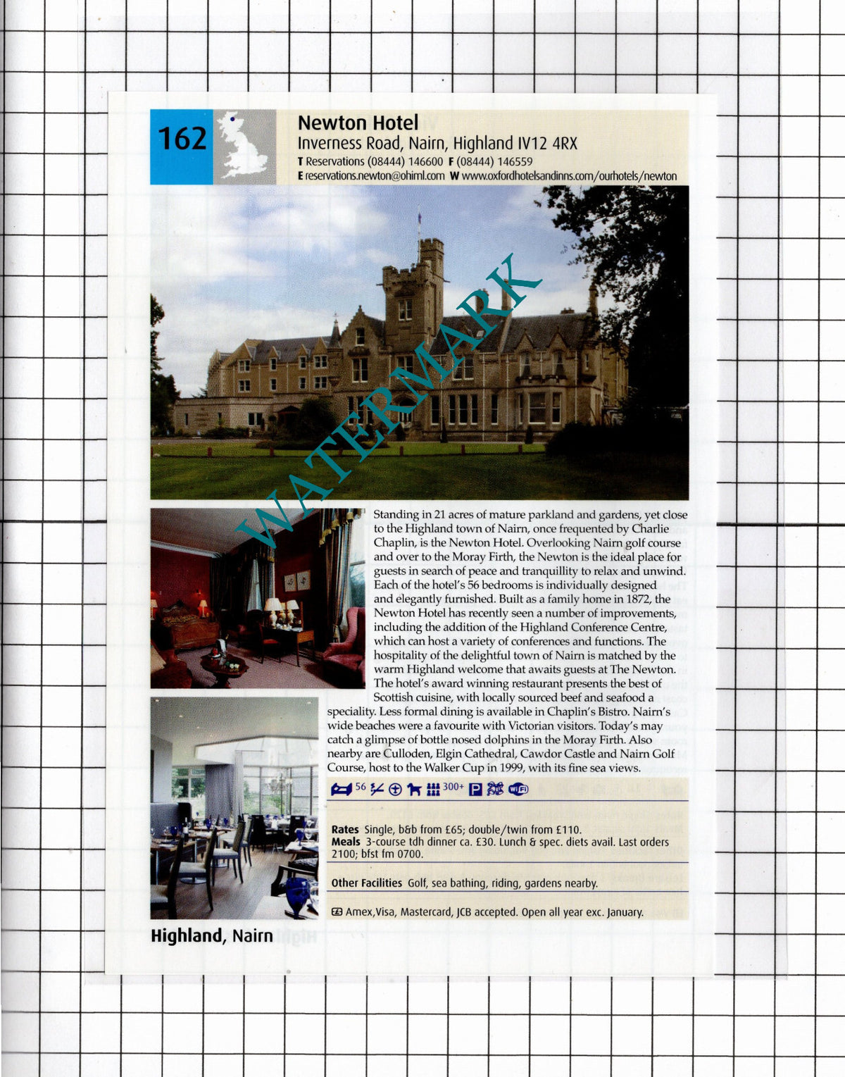 Viewfield House Portree Skye / Newton Hotel Nairn Highland  -2011 Advert