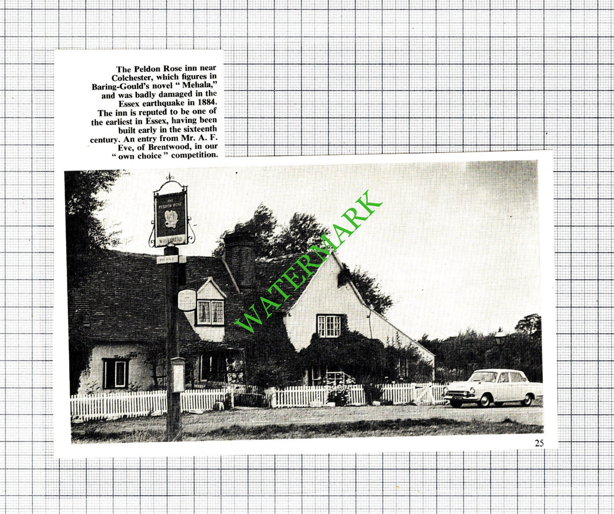 Peldon Rose Inn Colchester Essex Baring-Gould Mehala - 1968 Cutting