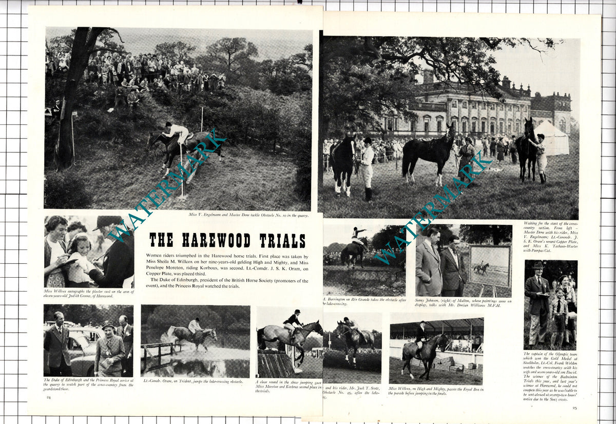 Harewood Horse Trials Sheila Willcox JSK Oram Sonny Johnson Malton  1956 Article