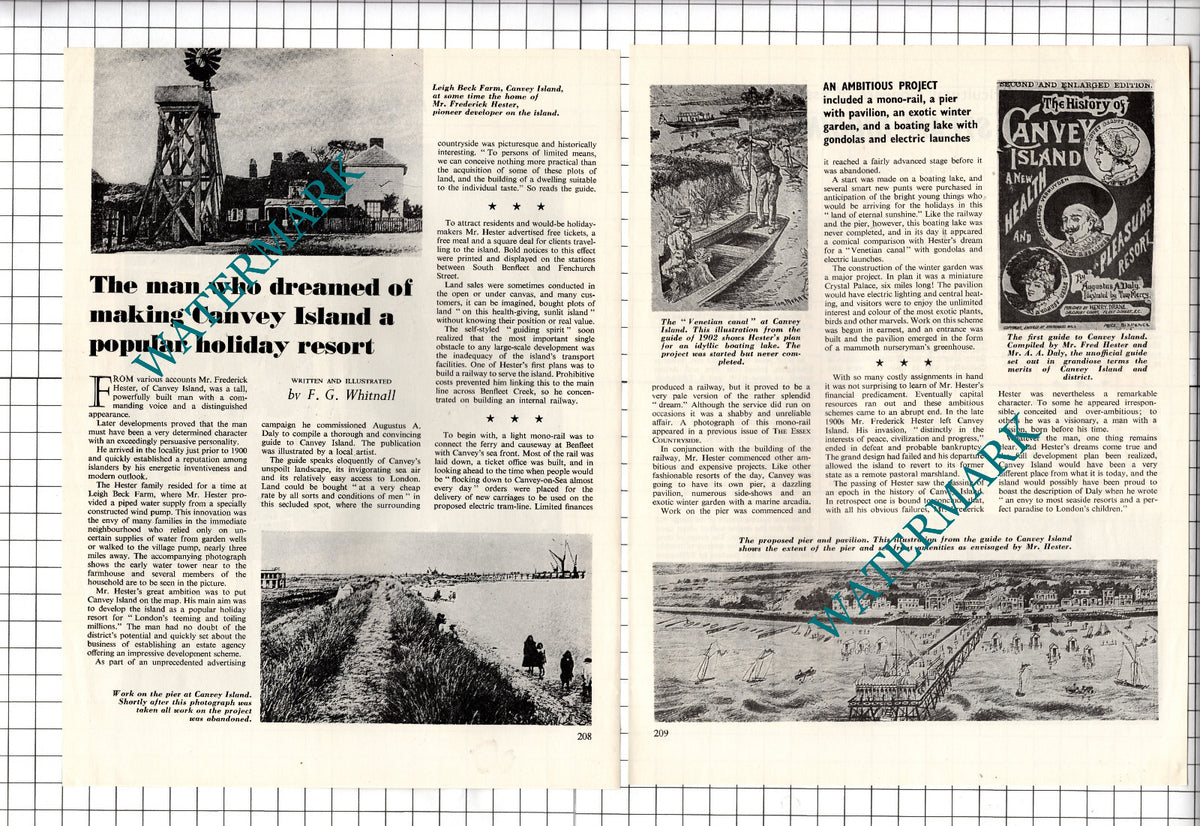Mr Frederick Hester Canvey Island Essex Fred Hester - 1964 Article