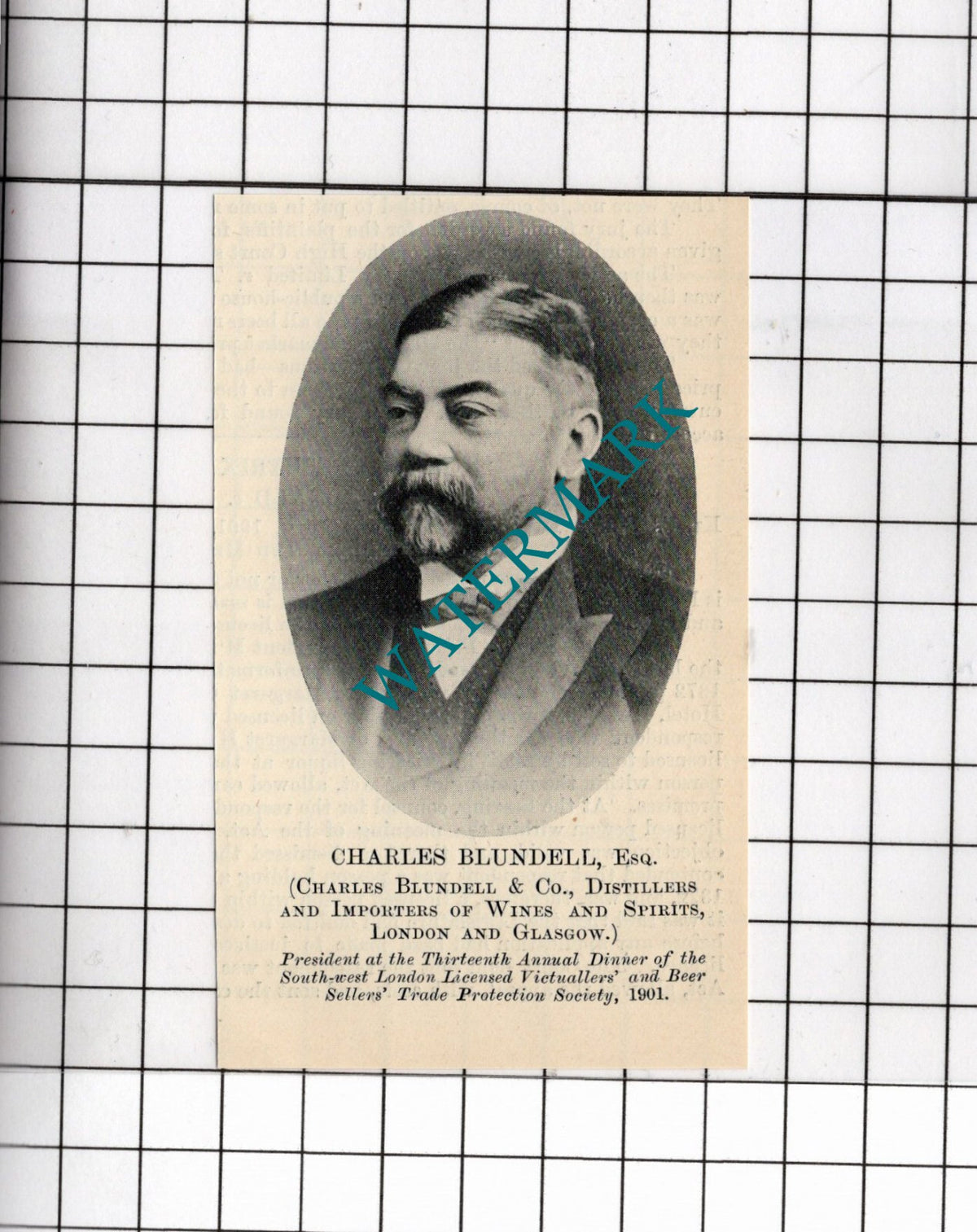 Charles Blundell & Co Distillers - 1902 SMALL Cutting