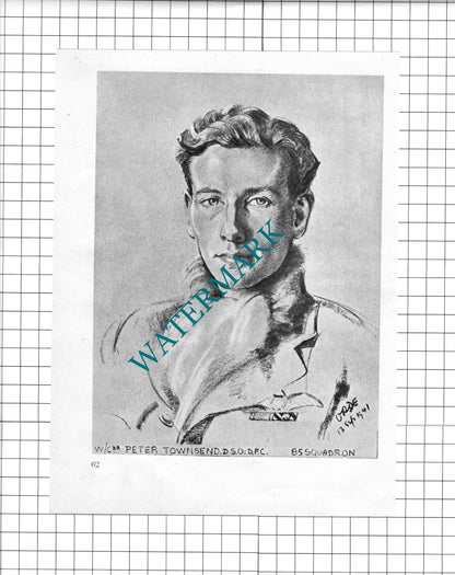 F/Lt P A Burnell-Phillips / W/Cmd Peter Townsend  WW2 Pilot - 1942 Book Print