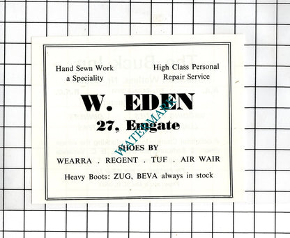 The Buck Inn Thornton Watlass / W Eden 27 Emgate Bedale  -c.1968 Small Advert